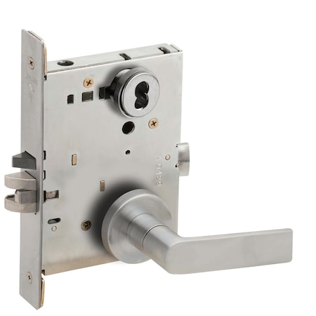 Schlage Grade 1 Storeroom Mortise Lock, SFIC Prep Less Core, 01 Lever, A Rose, Satin Chrome Finish L9080B 01A 626